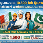 Italy Allocates 10,500-Job Quota for Pakistani Workers A New Era of Italy Jobs